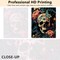 Skull Paint by Numbers Skull and Colorful Flowers Paint by Numbers Kit for Adults DIY Halloween Paint by Numbers for Adults Home Wall Decoration Handicraft Painting 16x20 Inch (Frameless)